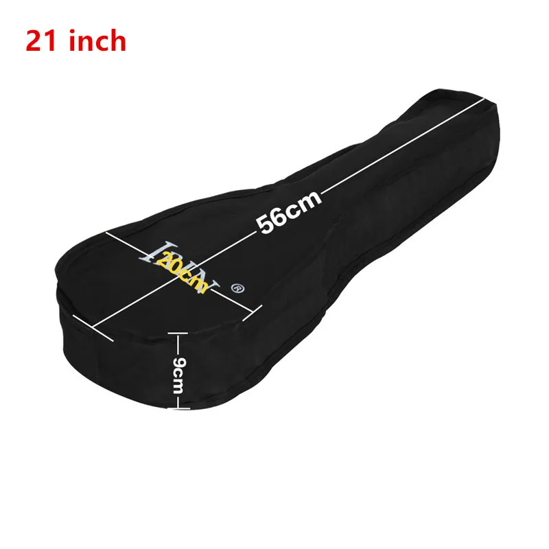 21 inch 2" 23" 2" Черная губка укулеле мягкая сумка Gig Bag сумка для гитары чехол для акустической гитары двухслойная Водонепроницаемая складная сумка - Цвет: 21 inch