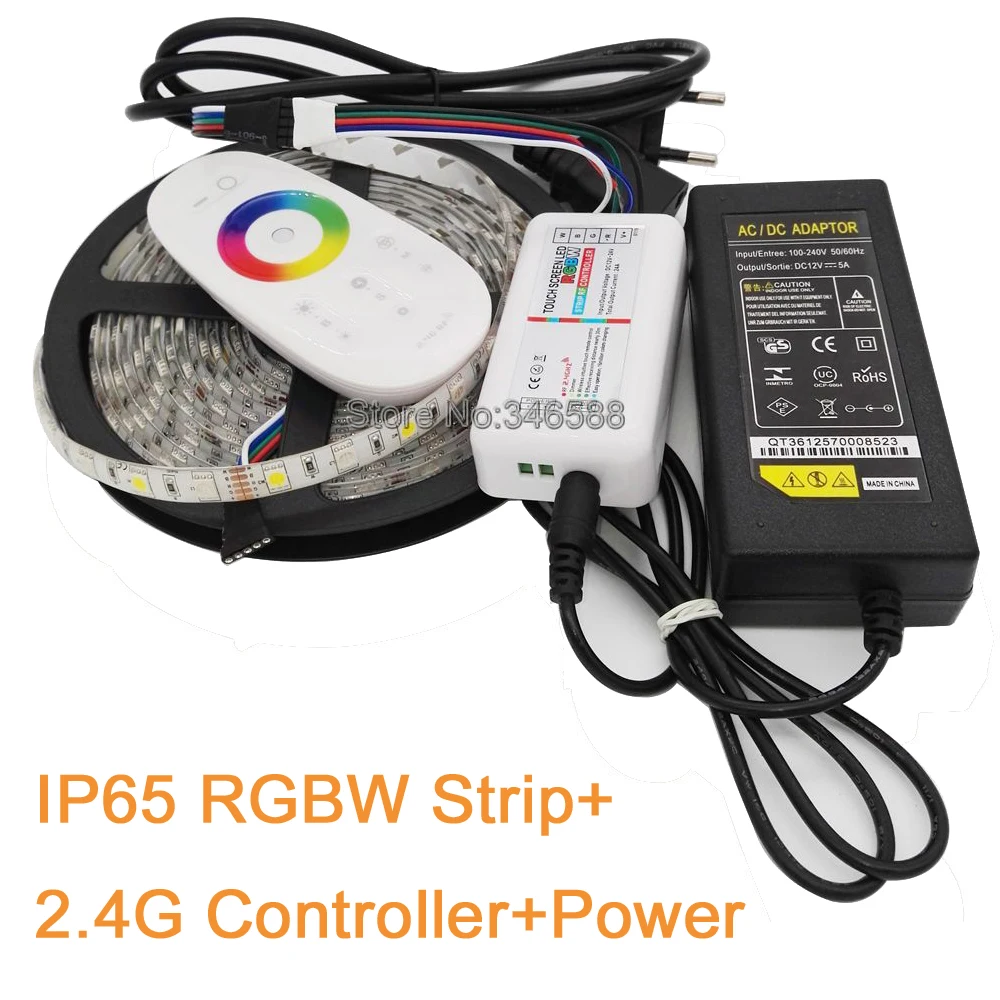 5 м 10 М 5050 Светодиодная лента RGB / RGBW RGBWW цветная сменная гибкая светодиодная + RF IR 2 4G