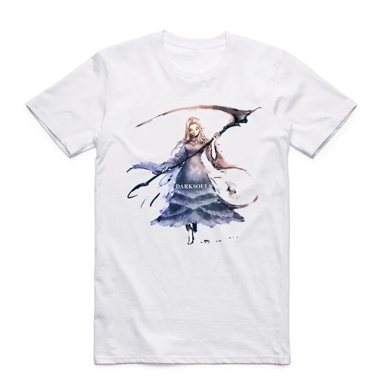 Мужская футболка Dark Souls с коротким рукавом и круглым вырезом изображением рыцаря