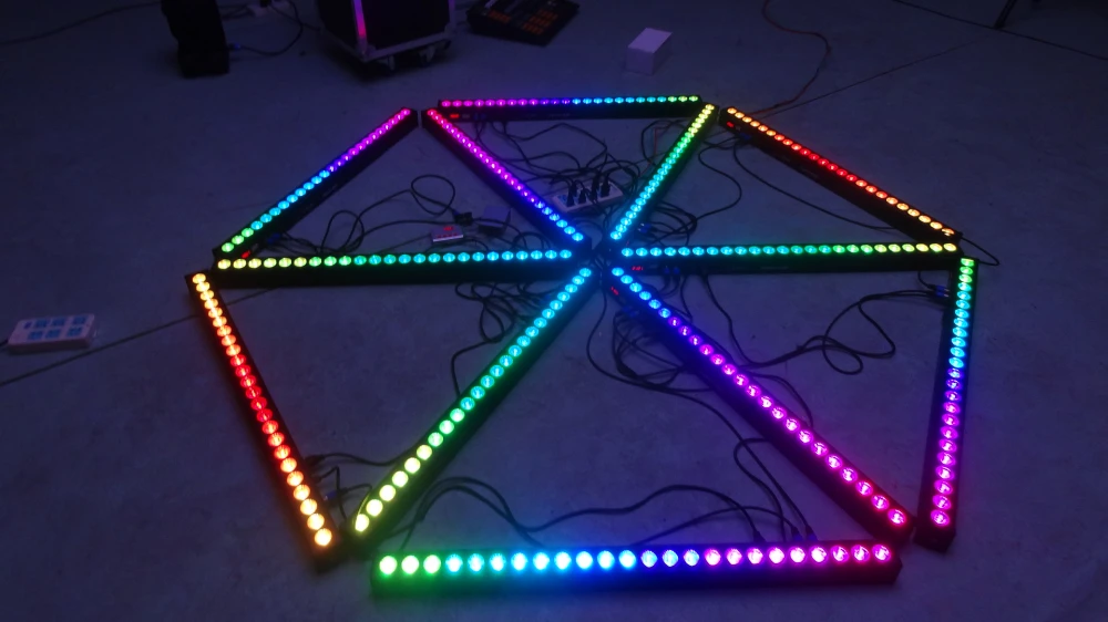 Настенный светильник для мытья бегущей лошади 24x3 Вт RGB 3в1 DMX512 звуковая музыка диско-DJ светильник для свадебной вечеринки настенный светильник