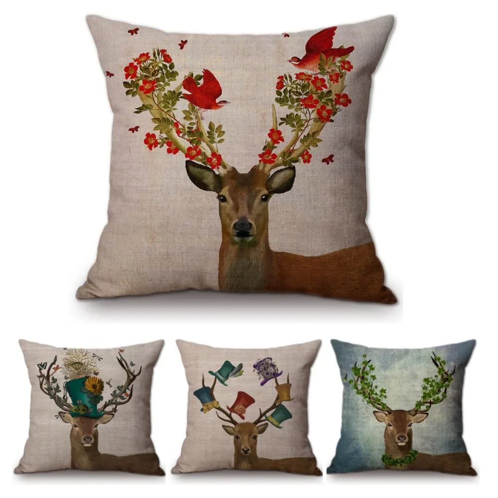 Весна 2018 Европейский скандинавский цветочный олень птица домашняя декоративная