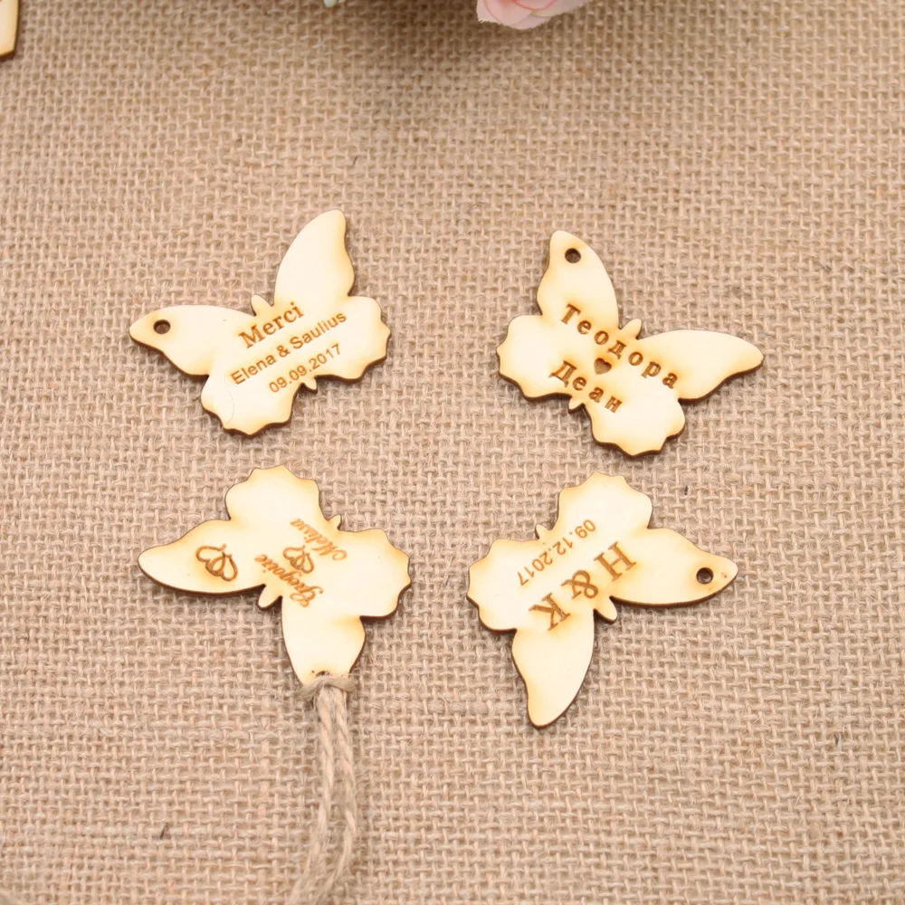 Пользовательские Свадебные бирки сувениры персонализированные свадебные