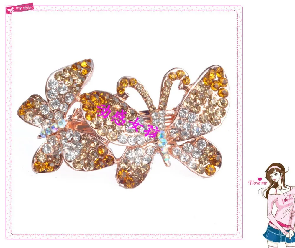 Favorites Compare Hot sale cute Rhinestone Flower Alligator Hair Clip Metal Barrettes | Украшения и аксессуары