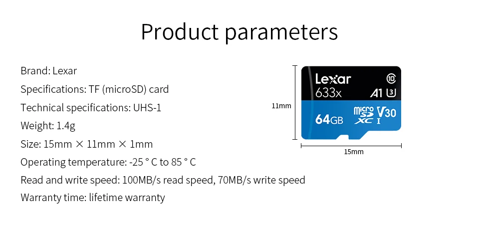 Карта памяти Lexar Class 10 64 Гб micro sd карта 32 Гб 16 Гб tarjeta micro sd 128 ГБ tf карта оригинальная sd-карта флэш-карта