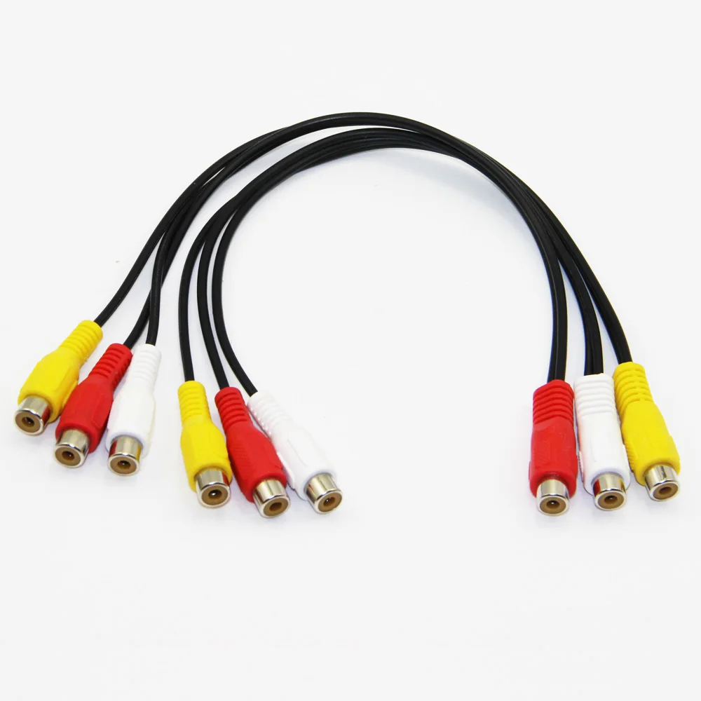 Разветвитель аудио и видео Bochara 3RCA мама на 2x3RCA Мама Удлинительный кабель длиной 20