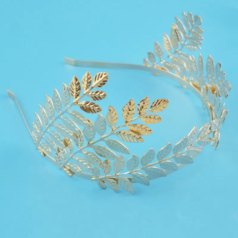 Gold Metal Leaves Headband Greek Goddess Leaf Crown Bride Wedding Headwear Accessories | Украшения и аксессуары