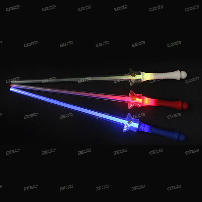 58cm Star Sword Blinking Flashing Wands Led Plastic Stick For Party Glow Toys Kids Favor Accessories|Сверкающие товары для