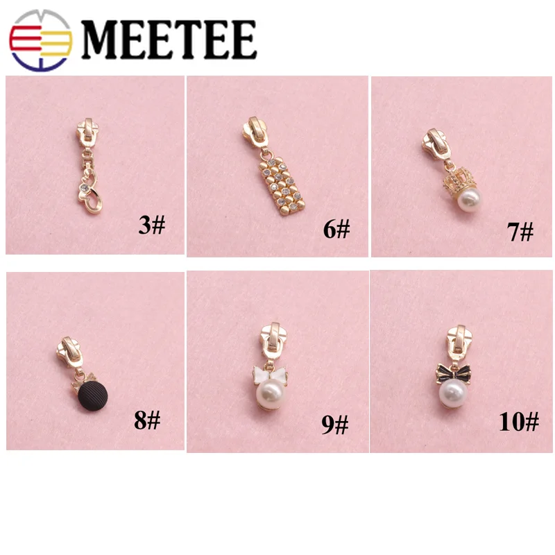 Meetee 5 # медная молния + свободный выбор выдвижной слайдер открытые двухсторонние