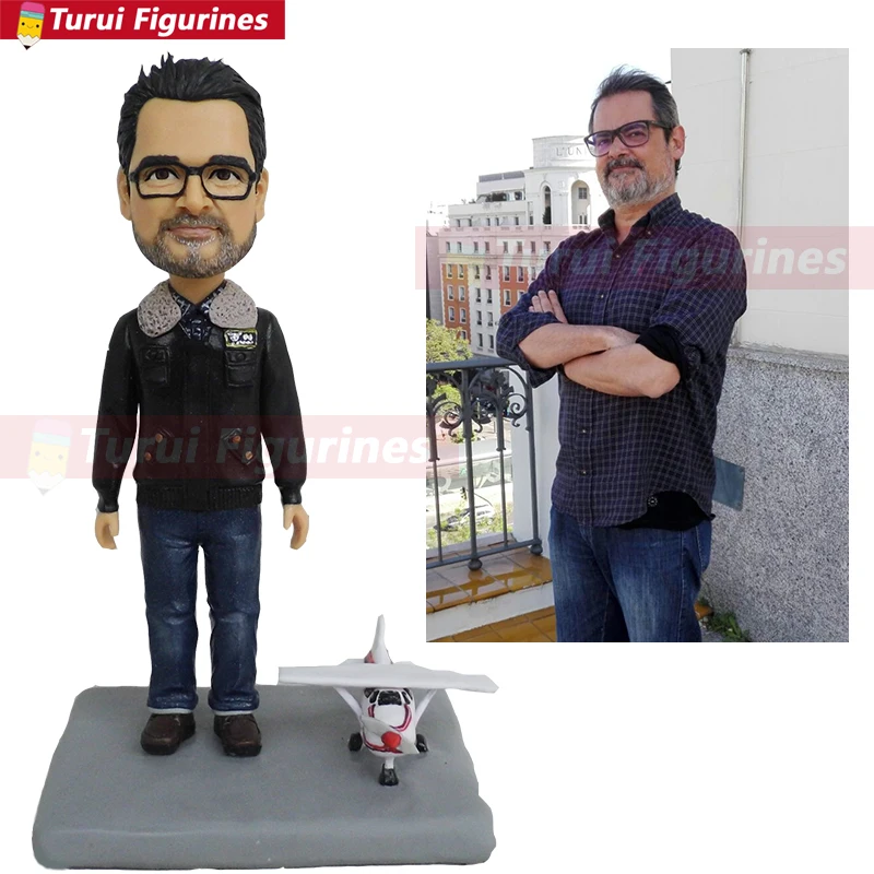 make a bust from photos custom sports bobblehead for football players soccer bobble head dolls polymer clay sculpture hoem decor | Дом и сад