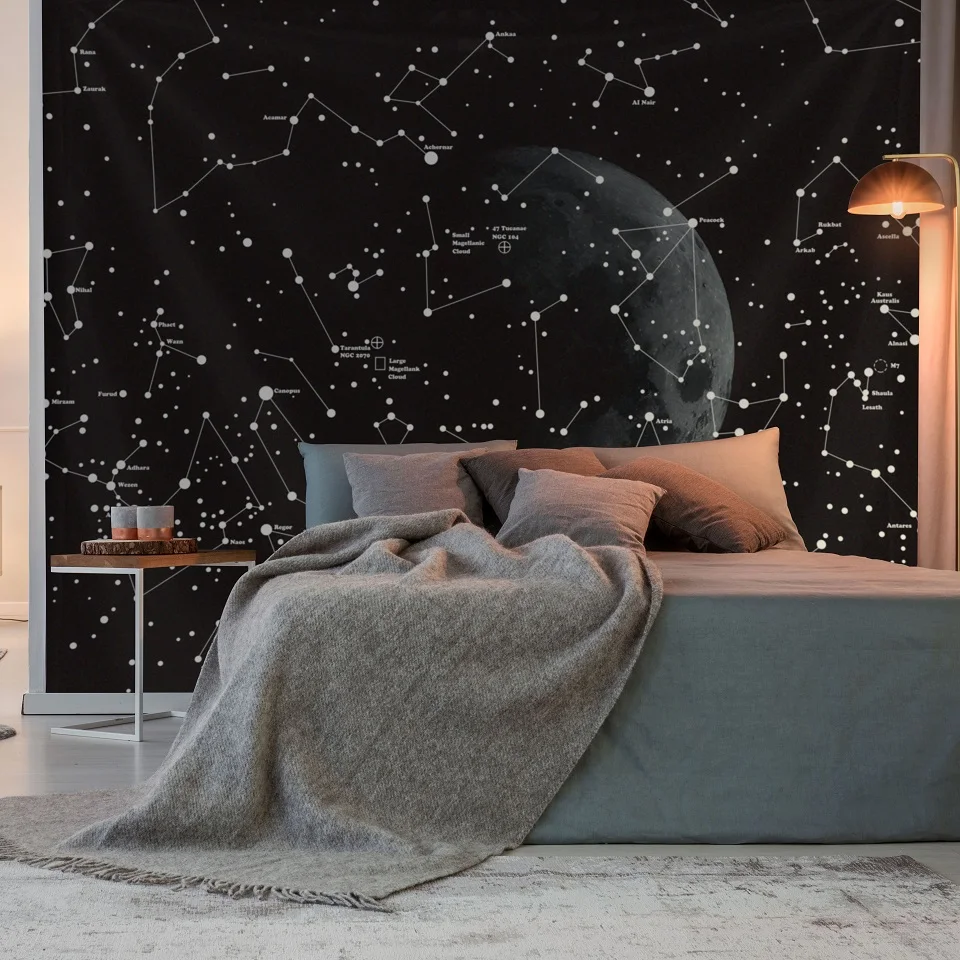 

SOFTBATFY Customized Home Decor Art Tapestry Galaxy Printed Polyester Wall Hanging Drop-shipping