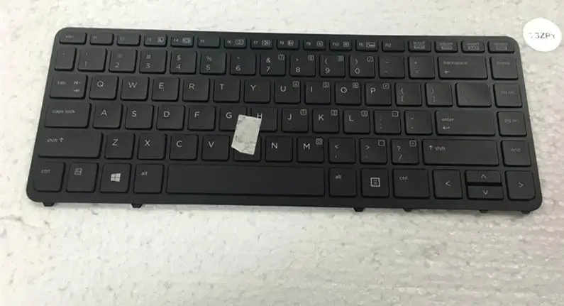 90% для hp Elitebook 840 G1 840 G2 850 G1 клавиатура американская, с задней подсветкой 736654-001 731179-001 аккумулятор большой емкости с рамкой - Цвет: Черный