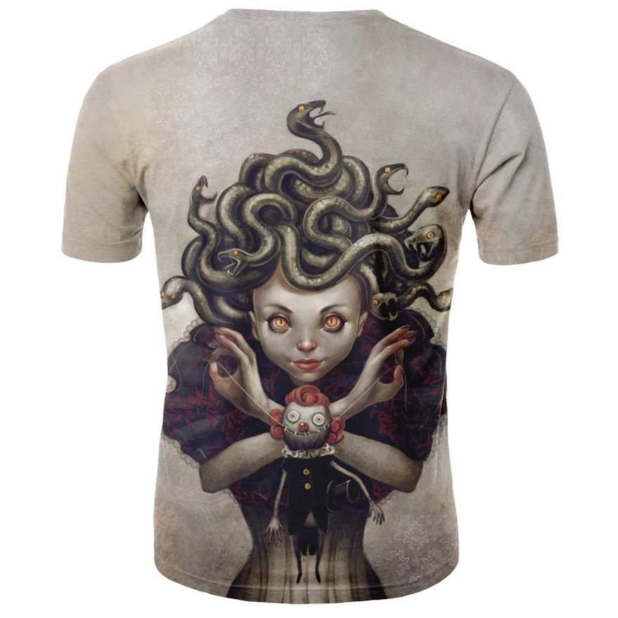 Мужская футболка с принтом gorgon medusa snakehead hair + Размер S-4XL лето 2019 | одежда