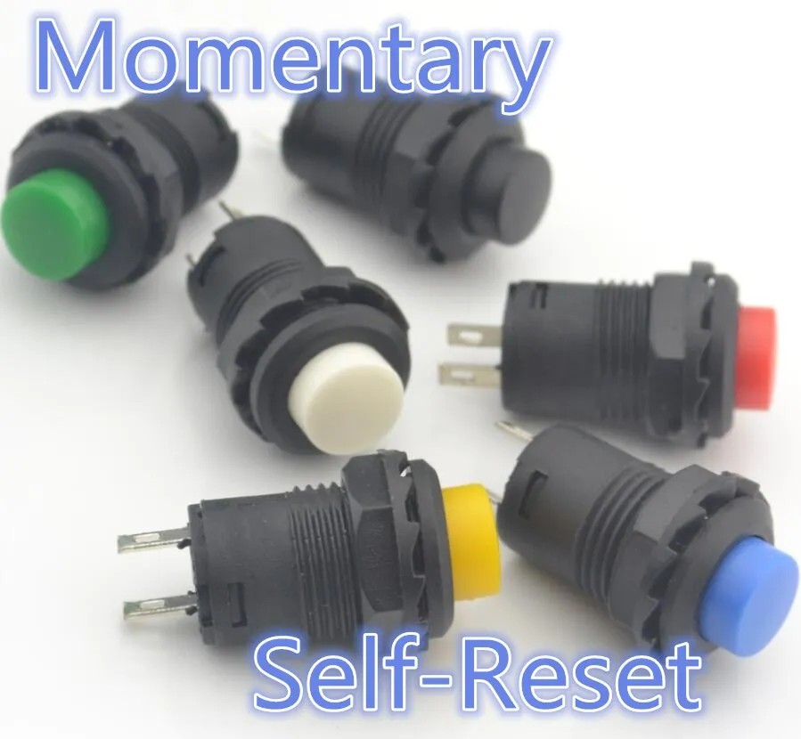 30 шт. 12 мм самовозвращающийся Мгновенный кнопочный переключатель красный желтый