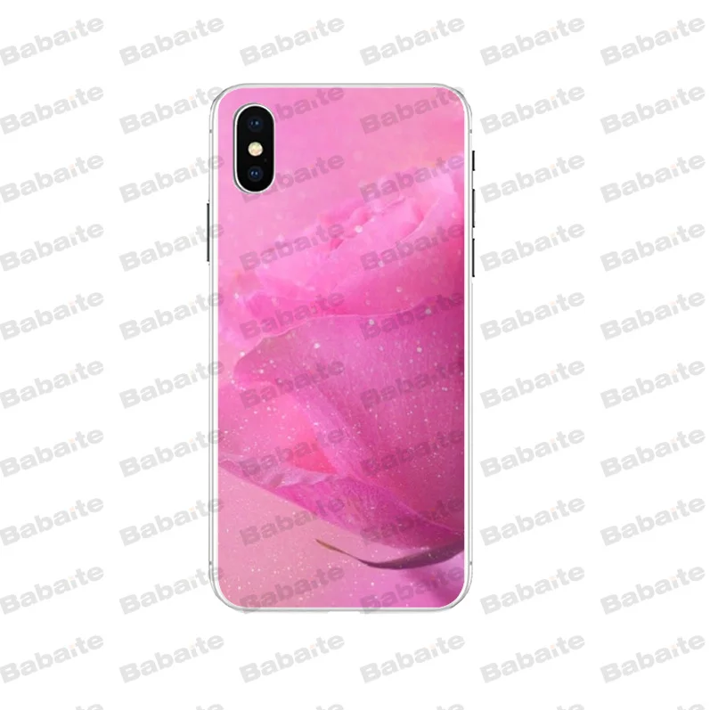 Babaite Золотой Розовый блестящий чехол прозрачный мягкий для телефона Apple iPhone 5 5S SE 6