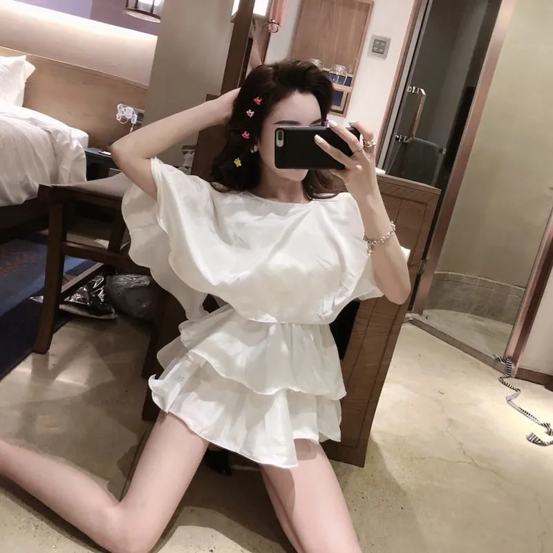 Ulzzang модные брендовые летние милые вечерние Стиль Блузка шифон женские топы с