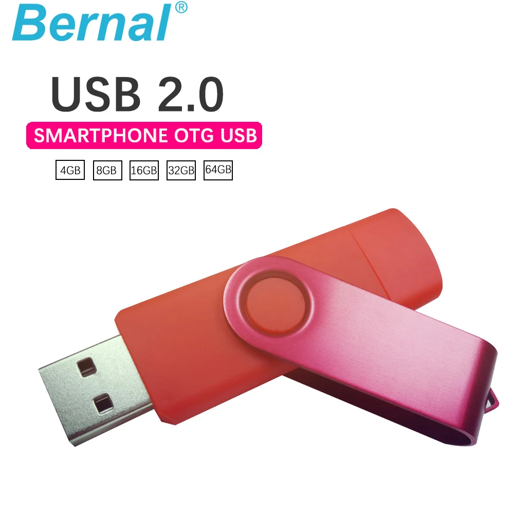 Смартфон OTG usb флешка 64 ГБ 32 16 8 USB накопитель двойного назначения Флешка для