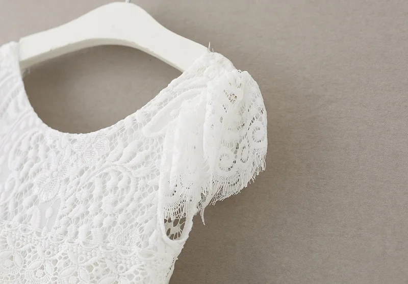 2018 г. Новые летние девушки флаттера кружевные рукава сзади V воротник ресниц