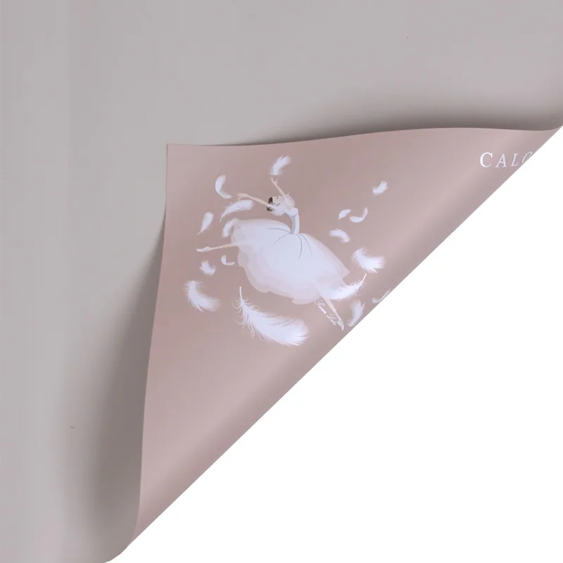 pink Cinnamon Powder 6,5 Шелковый букет обертывание пинг бумага флорист поставки Лебедь озеро серии двойной цвет книга подарок обертывание цветок декор Papier скрапбук - Цвет: pink Cinnamon Powder
