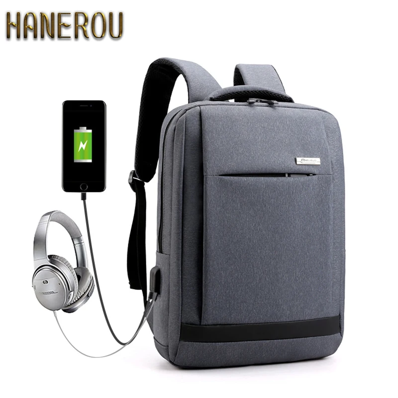 Вместительный деловой рюкзак с USB разъемом для ноутбука 2019|Мужские рюкзаки| |