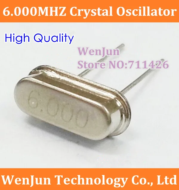 

Free Shipping 6.000mhz Crystal Oscillator 6MHZ Quartz crystal Plug-in crystal HC-49S 6MHZ Crystal Oscillator