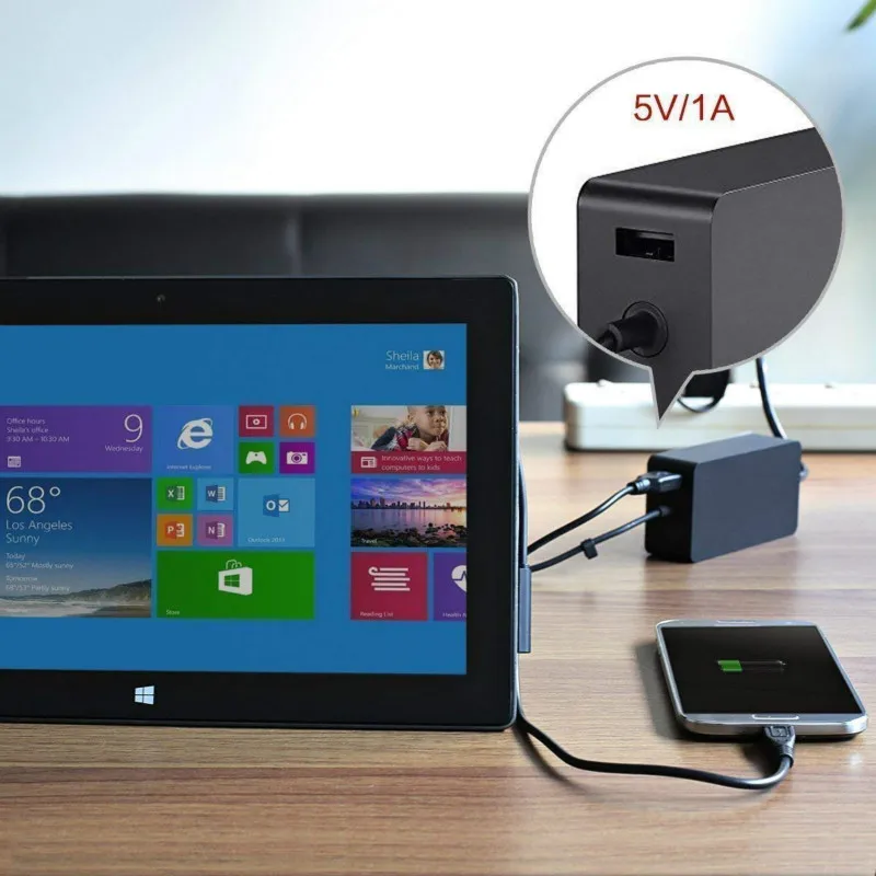 44W 15V 2.58A блок питания совместимый microsoft Surface Pro 4 Pro 3 Pro 6 Surface Pro ноутбук 1/2 Surface Go