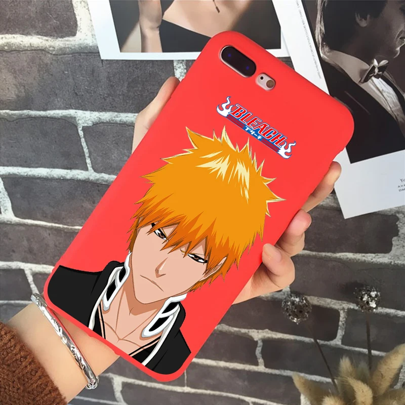Bleach Kurosaki Ichigo аниме мягкий силиконовый карамельный цвет чехол для телефона для iPhone X XR XS MAX 6 7 8 plus 6s TPU