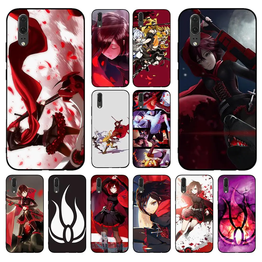 Черный и красный мягкий чехол Blake Belladonna для Huawei Y6 Y7 Y9 Prime 2017 2018 2019 Nova 2i 3 4 3i Lite Mate 10 20