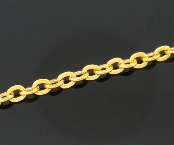 

DoreenBeads 2 м позолоченные звенья цепи 3x2.5мм