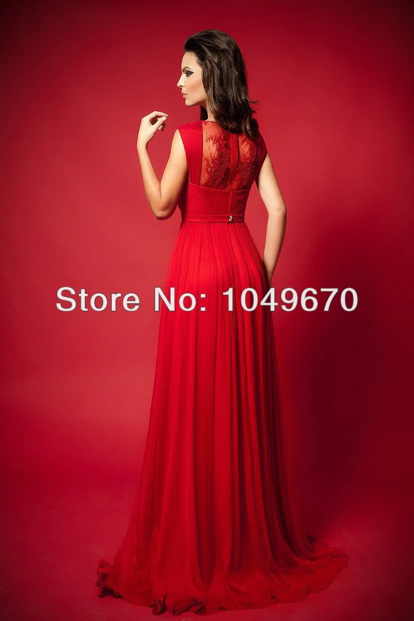 Free Shipping 2014 Special Occassion Red Cap Sleeves Sweetheart Prom Evening Dress Formal Long Party Dresses N102 | Свадьбы и