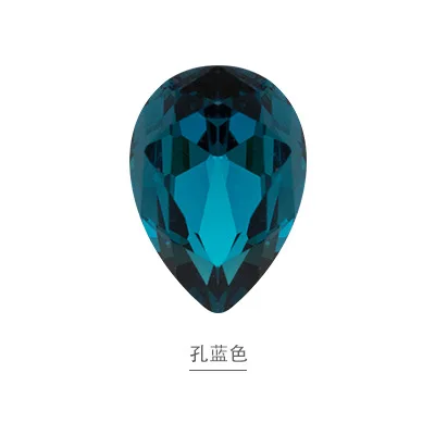 blue zircon TopStone 10x14 мм 13X18 мм каплевидный кристалл необычный камень K9 стеклянные капельки бусины лазер опал цвета лазерное Изготовление ювелирных изделий - Цвет: blue zircon