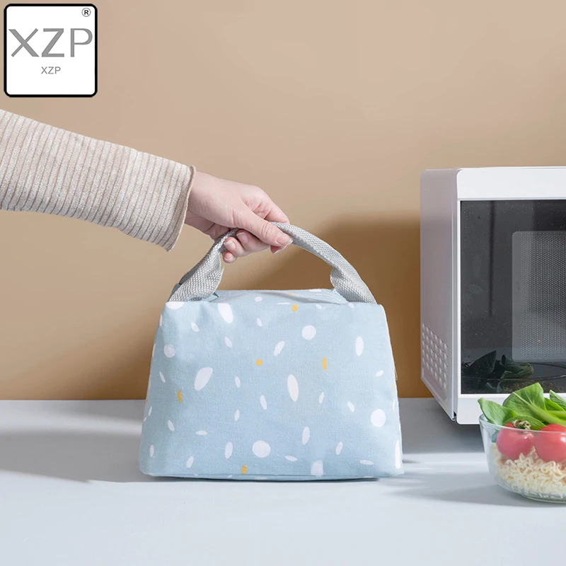 XZP Insulated Thermal Lunch Bag For Women Kids Men Cotton Food Box Picnic Milk Bottle Fresh Keep Handbag Case Pouch | Багаж и сумки