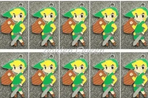 20 штук мультфильм японского аниме Zelda металл очарование брелок ожерелье Подвески DIY ювелирных изделий Аксессуары для мобильных телефонов