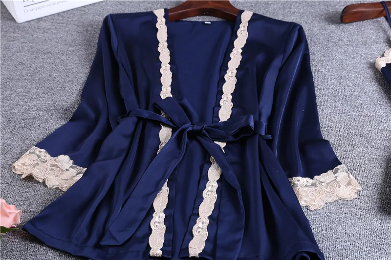 Новые женские пижамные комплекты из 4 предметов топ на бретелях штаны ночной