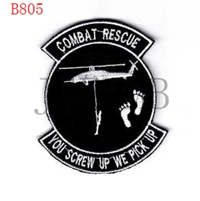 USAF PJ combat rescue you напортачите мы подбираем тактику боевого духа Военная Вышивка патч - Цвет: BK