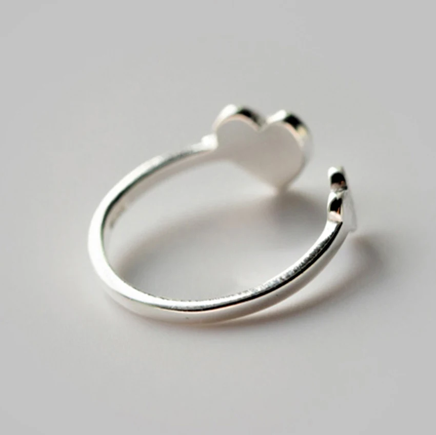 Kinitial хит продаж кольцо в виде сердца милые двойные кольца ювелирные изделия