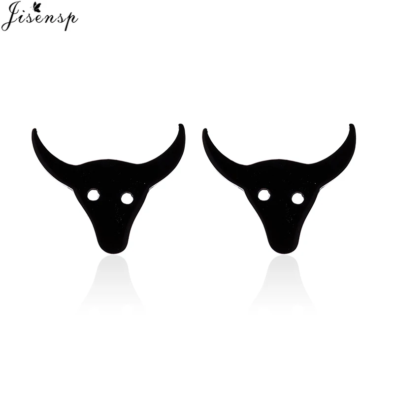 Jisensp новые милые серьги гвоздики в виде коровы из мультфильма сделай сам