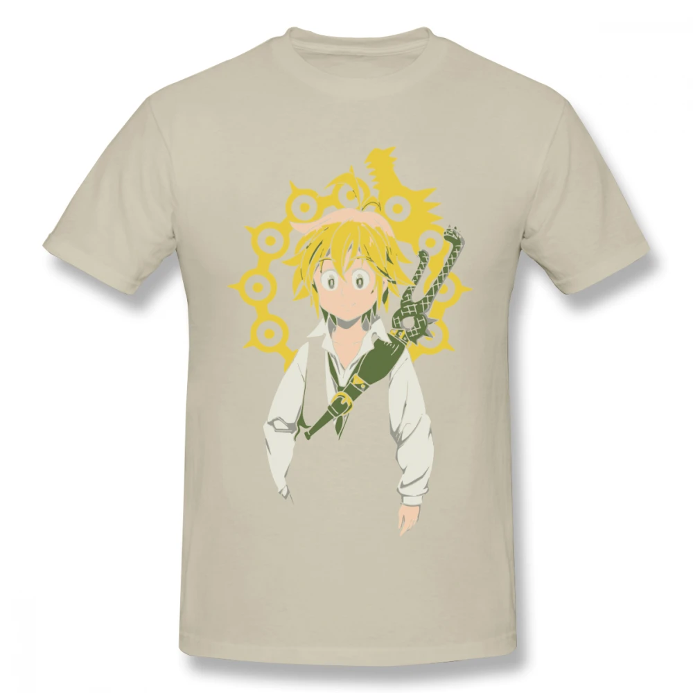 Мужская футболка Meliodas The Seven Deadly Sins, хлопковая футболка, топ японского аниме, модный дизайн, Новое поступление, с короткими рукавами - Цвет: Хаки