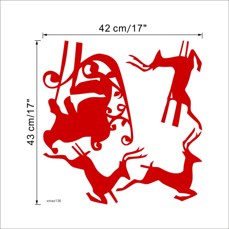 Наклейки на стену с изображением Санта Клауса для магазина офиса дома|Наклейки