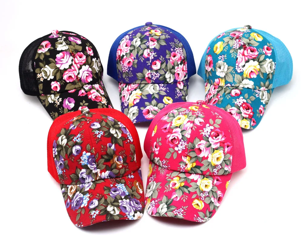 2016 hot sale female floral baseball hat for women spring and summer casual cap girls sun snapback hats sport l leisure | Спорт и