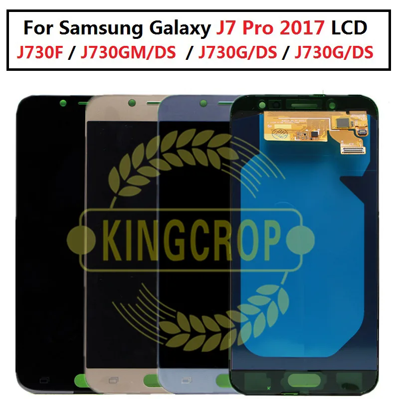 Дисплей AMOLED 5 дюйма для SAMSUNG Galaxy J7 Pro J730 ЖК дисплей 2017 с сенсорным экраном и
