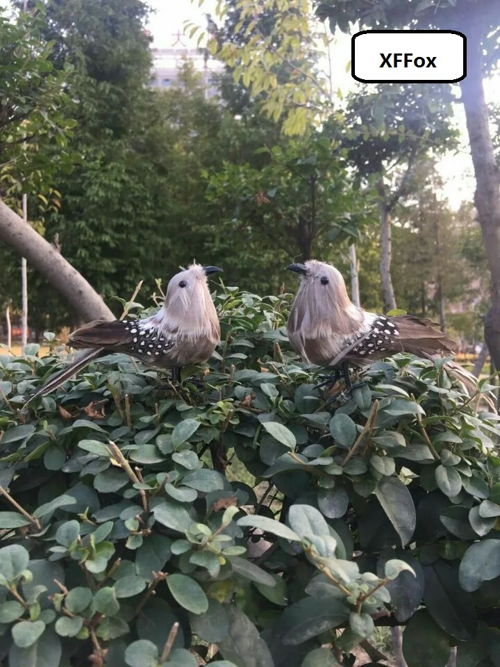 

a pair of simulation gray bird models foam&furs lifelike pearl bird dolls gift about 12cm xf0601