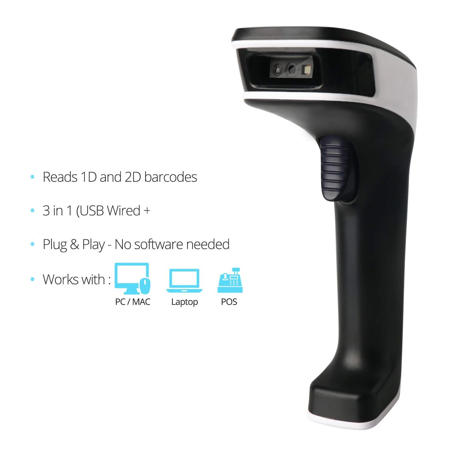 Yanzeo E3 2D сканер штрих-кода USB проводной Ручной QR PDF417 матрица данных Barc код пистолет для аптеки Windows/ios/Android/Linux POS