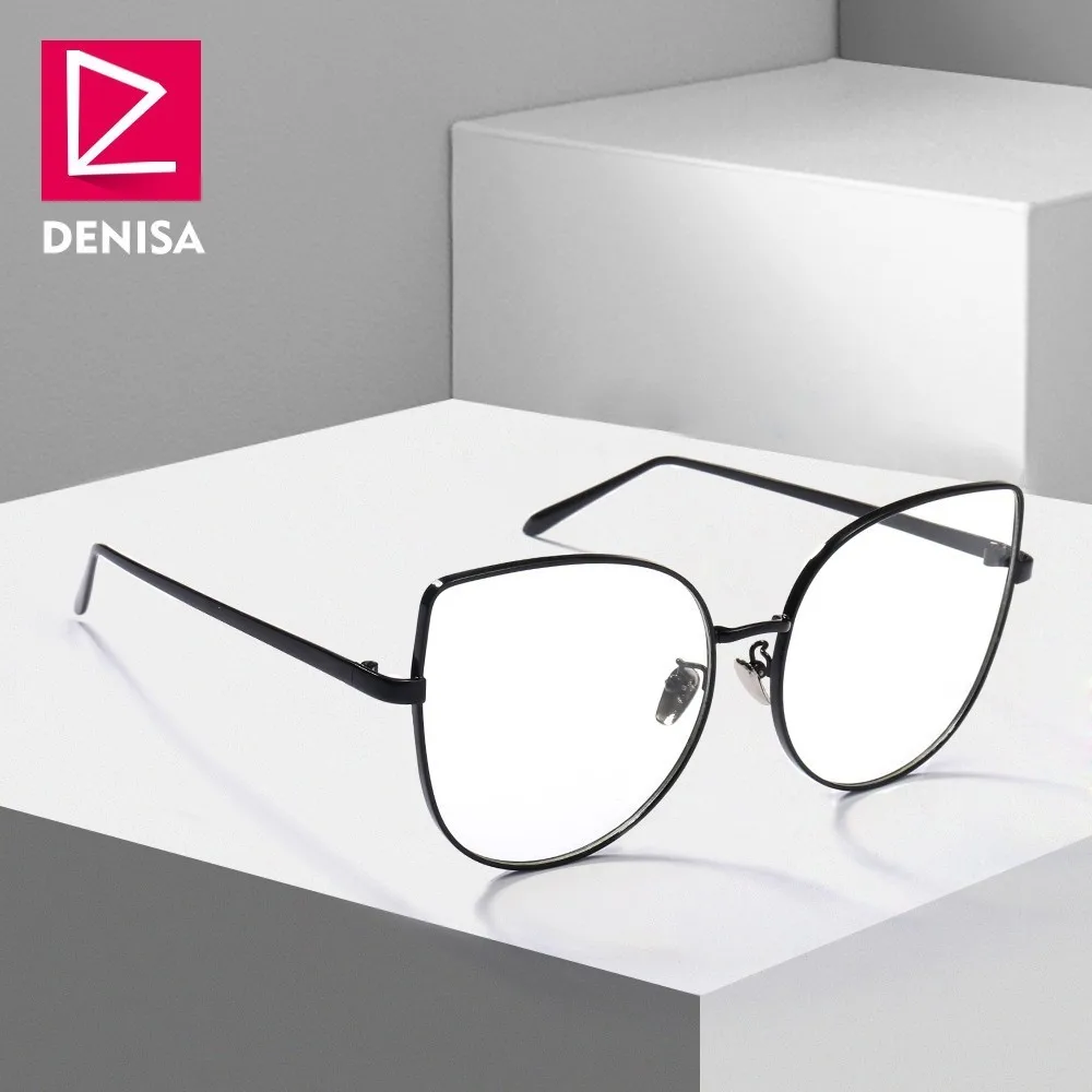 DENISA, оправа для очков, прозрачные линзы, кошачий глаз, очки для девушек, Ретро стиль, кошачий глаз, женские очки, оптическая оправа, okulary des lunetes J817