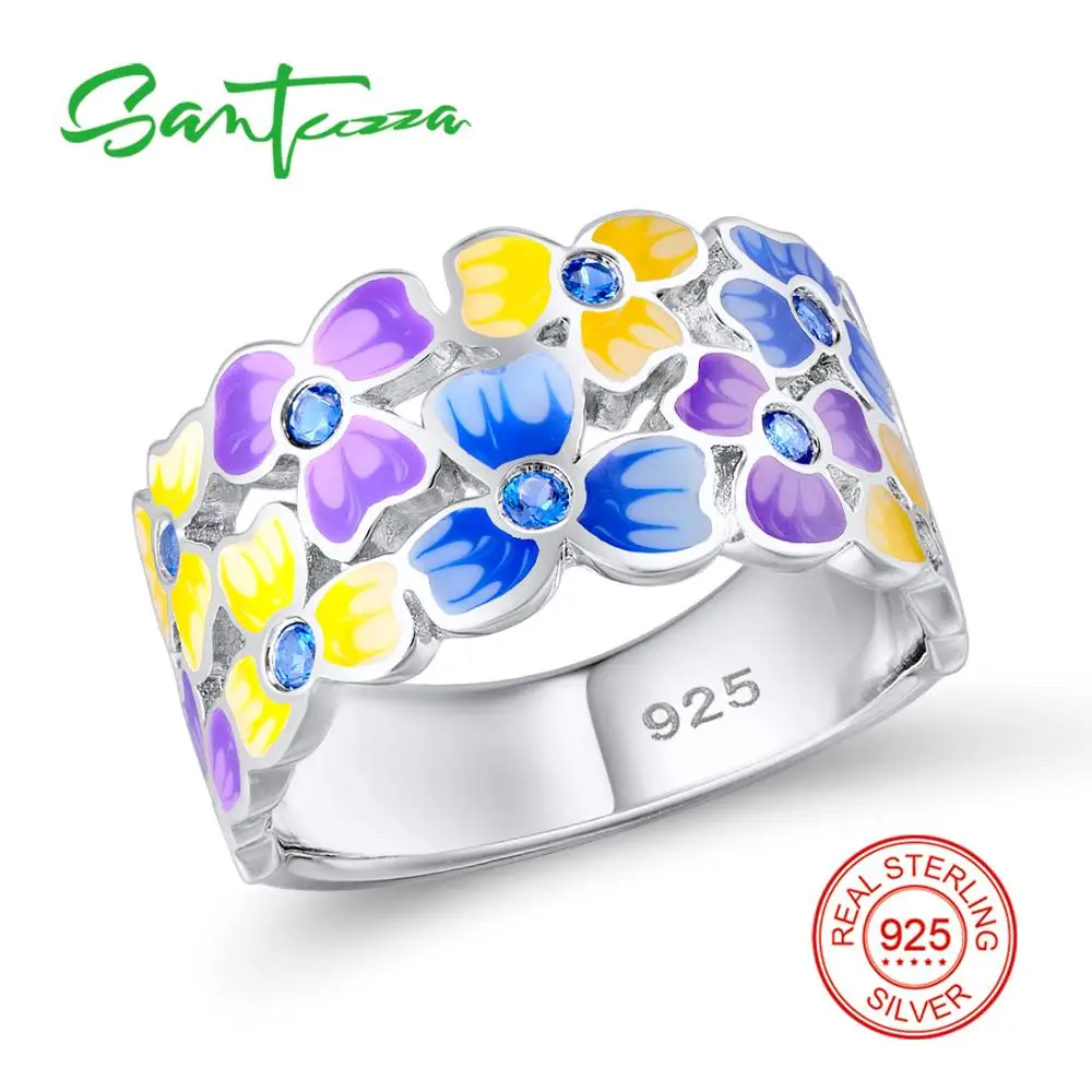 Женское серебряное кольцо SANTUZZA из серебра 925 пробы с белым кубическим цирконием и
