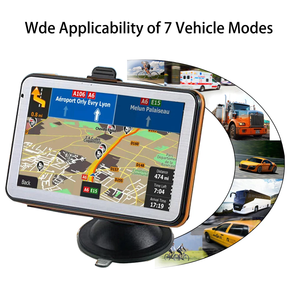 Автомобильный gps5 дюймовый навигатор FM Bluetooth спутниковая голосовая навигация