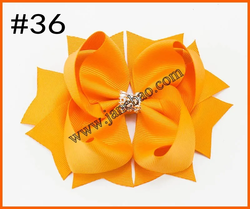 Бесплатная доставка 12 шт новейший 5 ''rhinestones two tone банты волосов твист бутик