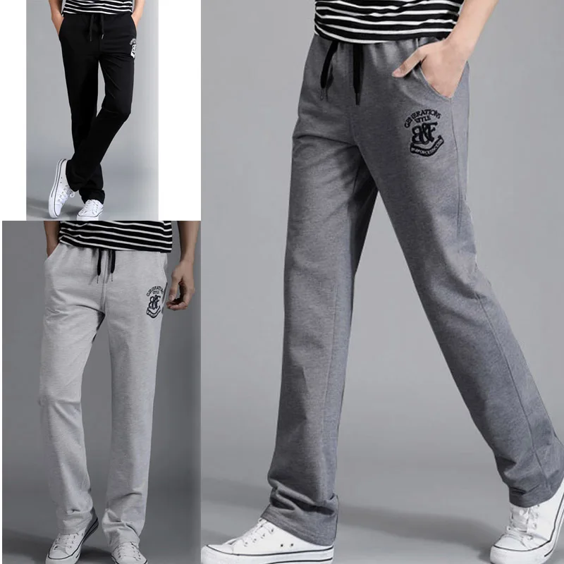 2017 популярные мужские хлопковые тонкие весенне-осенние брюки прямые