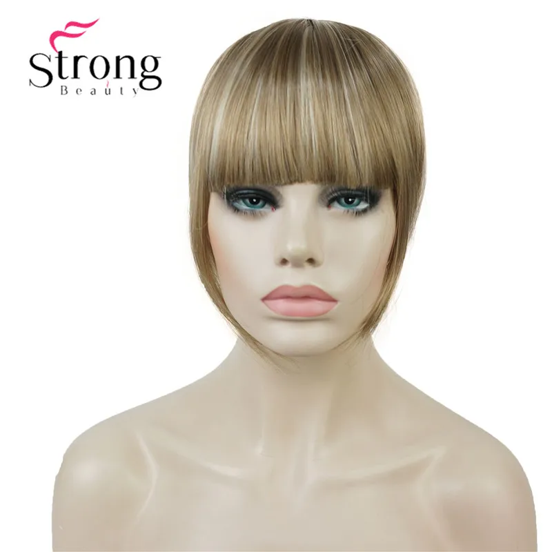 StrongBeauty, синтетические волосы, тонкие, аккуратные, воздушные челки, на заколках, с бахромой, передние волосы, Висячие челки, волосы для наращивания, шт., цвет на выбор