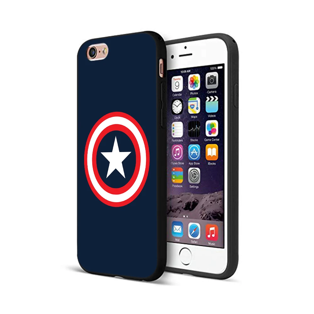 10015 Черный чехол ТПУ для iphone 5 5s se 6 6s 7 8 plus x 10 чехол для iphone XR XS 11 pro MAX чехол MARVEL Железный человек Капитан герой - Цвет: 10015