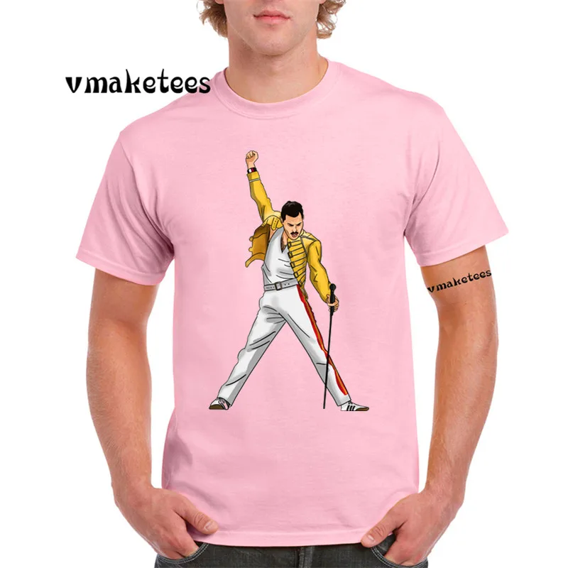 Print The Queen Band FREDDIE MERCURY T-shirt Summer Casual Short sleeve Tshirt For Men GMT4305I | Мужская одежда